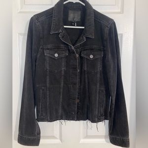 PAIGE Black Denim Jacket Small